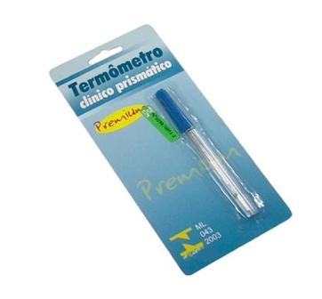 TERMOMETRO CLINICO MERCURIO PRISMATICO C/ESTOJO PREMIUM - Zerbini Medical